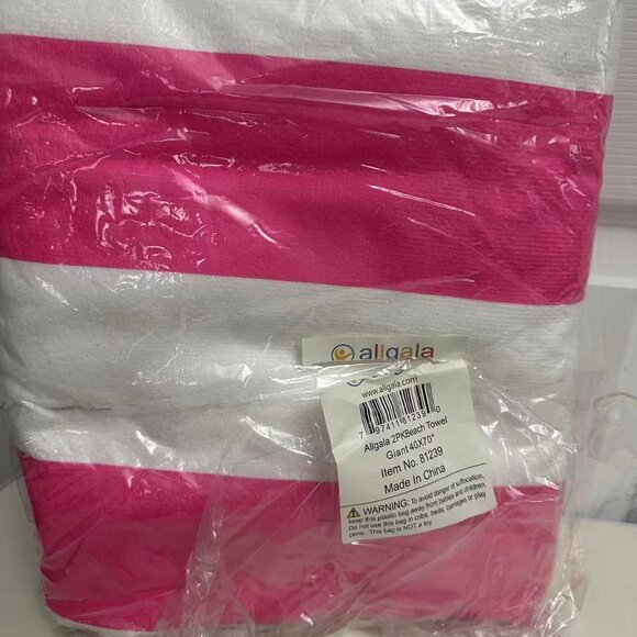 Oversize 40x70 Inch (1x1.8M) Cabana Stripe Design Microfiber Beach Towel - Picture 6 of 6